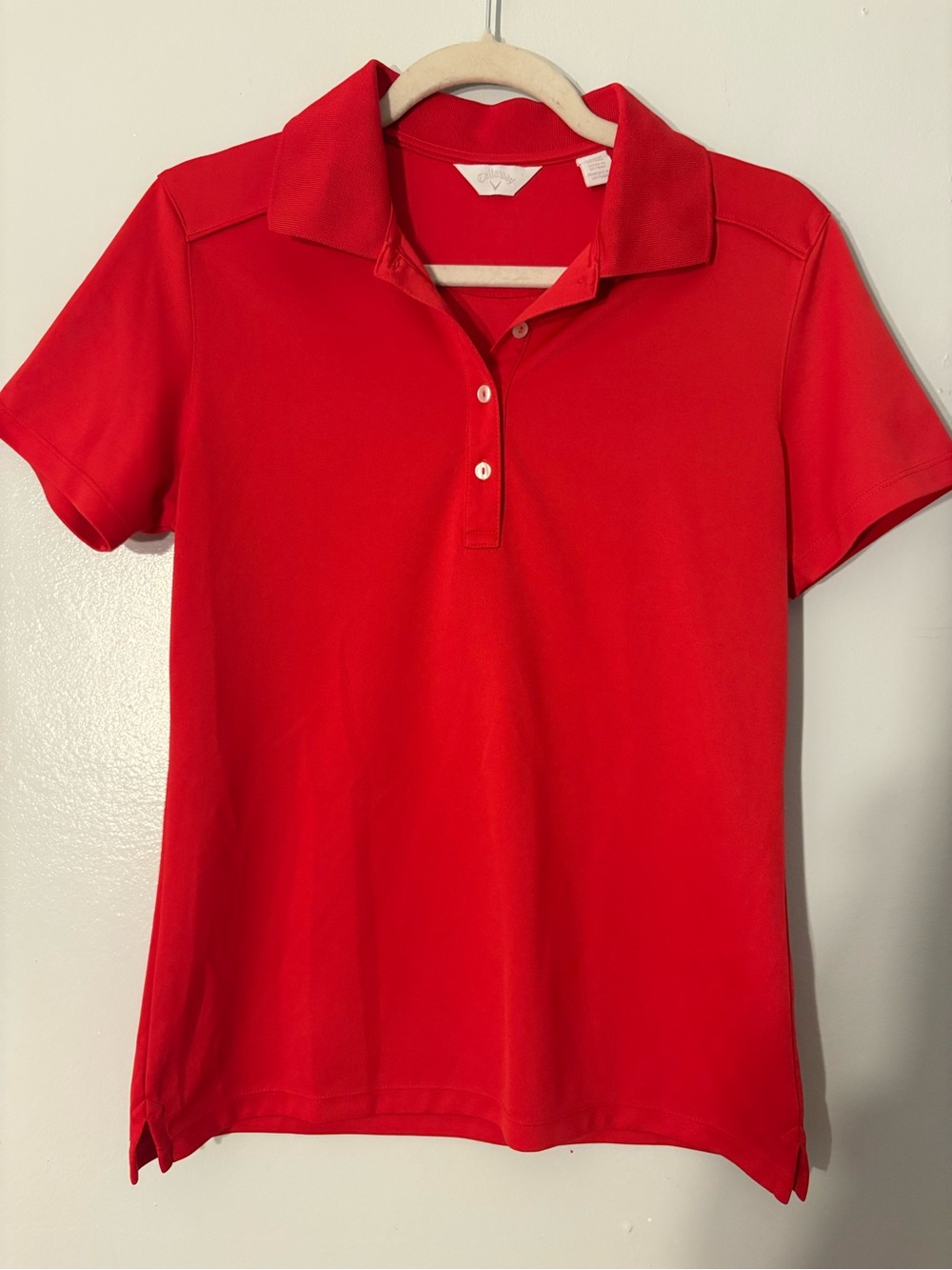 Callaway Women’s Red Short-Sleeve Polo Golf Shirt